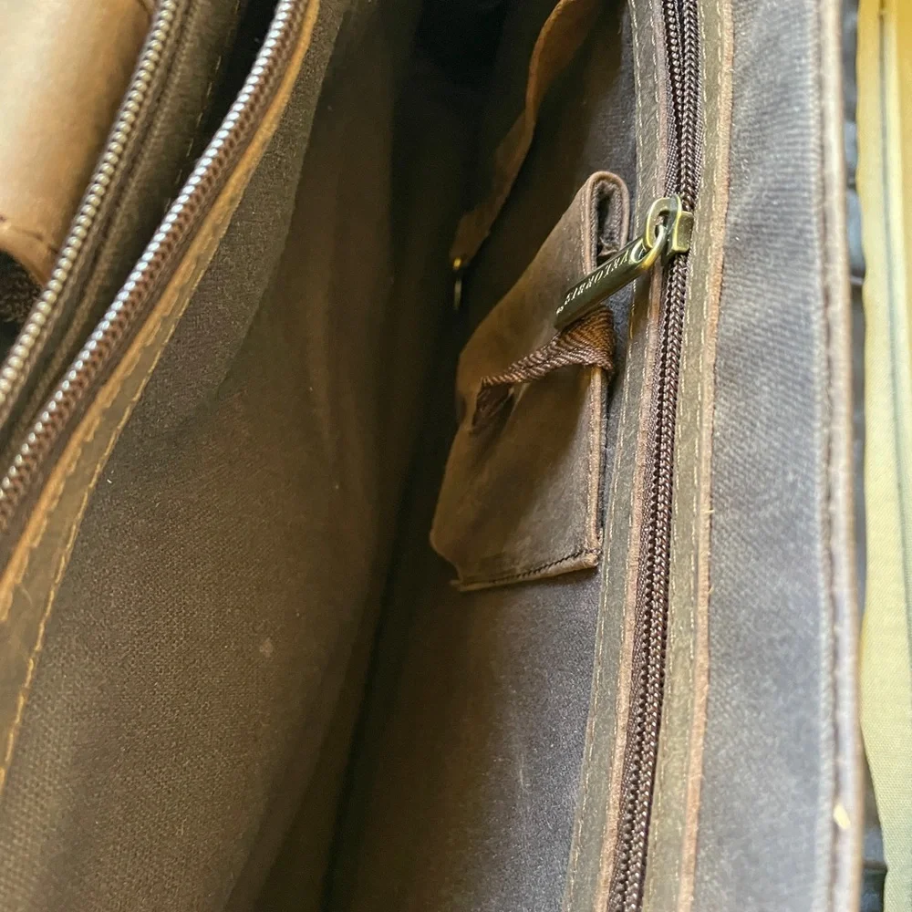 Velorbis “Old School” Brown Leather Briefcase
